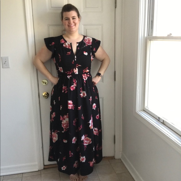 city chic floral maxi dress